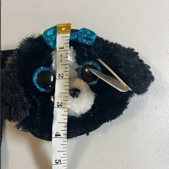 Ty Black and Blue dog shaped plushy zip Wallet - Picture 4 of 6